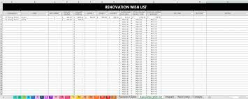 Need an excel spreadsheet to budget and track those renovation costs? How I Use Excel To Organize A Home Renovation Budget Spending Program Paint Colors Contacts Quotes All About Planners