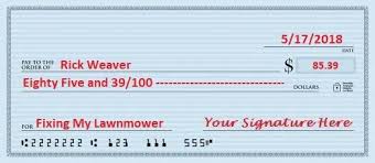 How to write a check. How To Write A Check An Example With Six Easy Steps Pictures
