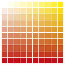 Color Chart Red Yellow Print Production Color Guide Ink