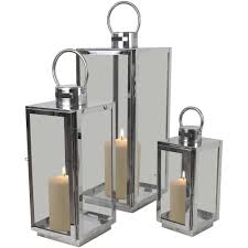 3tlg Laternenset Windlicht Laterne Kerzenhalter H56 42 30cm Metall Glas Silber In Mobel Wohnen Dekoration Kerzenst Laterne Windlicht Laterne Laterne Garten