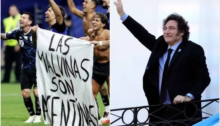Malvinas: Milei se refirió a la bandera de la Selección y comparó el episodio con Maradona