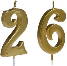 What day is my birthday this year? Buy Mmjj Gold 26th Birthday Candles Number 26 Cake Topper For Birthday Decorations Online In Turkey B0888x5qd7