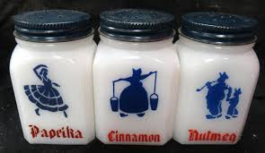 Today there is little else as iconic as these spice jars for a retro or vintage themed kitchen, although most home cooks probably have more spices in their cabinets than would have been. Sold Price 3 Vintage Dutch Design White Milk Glass Spice Jars Paprika Cinnamon Nutmeg 3 1 2 H Ec January 6 0119 1 00 Pm Est