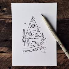 Takemetomountains Pizza Art Pizza Tattoo Pizza Drawing