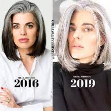 Chic long layered grey hairstyles for women over 40 source. 11 Inspiring Gray Hair Blogs To Follow On Instagram In 2021