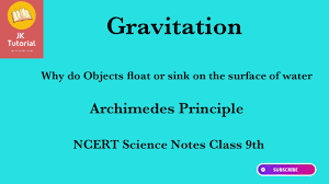 surface of water i archimedes principle