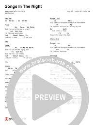 Songs In The Night Chord Chart Editable Matt Redman