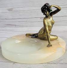Amazon.com: Original Milo Nude Naked Woman Female Bronze Ashtray on Onyx  Marble Base Decorative Artwork By Think Bronze : Home & Kitchen