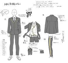 mo mos ksksの漫画 これはnrc制服の自己解釈メモです お役立てください 背面は自信ないのでスルーで 服イラスト ツイ 制服