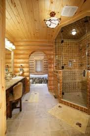 49 Beautiul Log Homes Ideas To Inspire You Log Cabin Bathrooms Log Home Bathrooms Log Home Interior