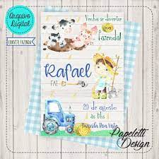 Convite Fazendinha Menino Aquarela No Elo7 Papeletti Design 101f32e Convite fazendinha rosa em png. convite fazendinha menino aquarela
