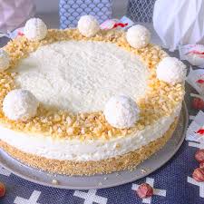 Cheesecake Raffaello Ingredients Le Sable 200 Gr De Petit Beurre 100 Gr De Beurre Fo Gateau Sans Cuisson Rapide Gateau Sans Cuisson Gateau Coco Chocolat