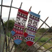 Christmas Stocking Fair Isle Owl And Fox