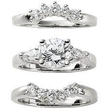 4 carat openwork ring sets for women 925 sterling silver wedding sets rose gold round cut halo engagement ring white diamond band cz solitaire anniversary promise … Fingerhut Saberlin Collections Sterling Silver Round And Pear Cz 3 Pc Bridal Set