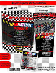 All tickets are 100% guaranteed so what are you waiting for? Nascar Inspired Race Car Birthday Invitations 5x7 Card Etsy Baby Shower Invitations Nascar Party Ticket Style