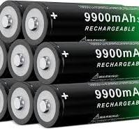 PAOWANG 18650 Rechargeable Batteries - 3.7V Button Top Li-ion Batteries For  Flashlights & Headlamps