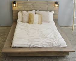 Floating Wood Platform Bed Frame With Lighted Etsy Wood Platform Bed Frame Wood Platform Bed Bed Frame