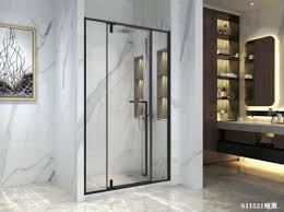 Wrap around a freestanding bathtub! Black Aluminium Profile Free Standing Glass Shower Enclosure China Safety Glass Bathtub Shower Door Made In China Com