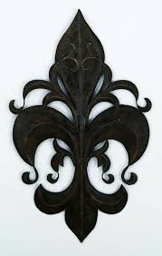 Louis Xvi Fleur De Lis Handcrafted Metal Wall Sculpture Wrought Iron Wall Decor Metal Wall Sculpture Wrought Iron Wall Decor Wall Sculptures