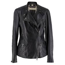Burberry Asymmetric Zip Black Leather Biker Jacket Uk 8 In 2020 Leather Jackets Women Black Leather Biker Jacket Black Leather Jacket Men