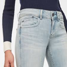 Ripped jeans for women elevate your look with destruction ranging from a little to a lot. Lynn Mid Waist Skinny Ripped Jeans G Star Raw