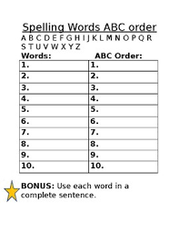 This abc order generator will sort word lists, numbers, or just about any mix of content info and it will handle all the. Alphabetical Order Word Lists Worksheets Teaching Resources Tpt