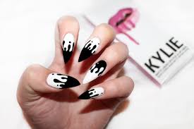 Black And White Drip Nails Drip Drop Drip Drop With Images Drip Nails Pastel Goth Nails Best Acrylic Nails