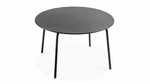 Des plateau d'une épaisseur de 3 cm, livrée avec 4 chaise et un. Table Jardin Ronde Metal Oviala