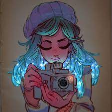 You can learn how to draw and colour beautifully. Toonimated On Twitter Snapshots Art Drawing Sketch Ink Cute Camera Manga