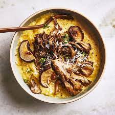 Oven Polenta With Roasted Mushrooms And Thyme Recipe Thyme Recipes Roasted Mushrooms Polenta Recipes