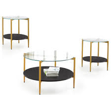 Dining room sets glass table tops steve silver matinee coffee table, source: Matinee Occasional 3 Pack Contemporary Coffee Table Sets By Gwg Outlet Houzz