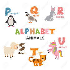 Alphabet With Animals P To U Vector Illustration Eps Royalty Free Svg Cliparts Vectors And Stock Illustration Image 104459645