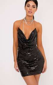Again Another Sparkly Dress With Great Neck Detail Sequin Dress Short Black Sequin Dress Short Silver Dress