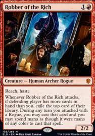 Besides the normal booster packs and your standard 269 cards, throne of eldraine, the new magic: Robber Of The Rich Throne Of Eldraine Standard Card Kingdom