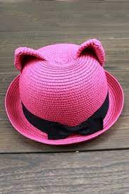 Cute Cat Ear Straw Bowler Oasap Com Cat Ears Hat Cat Ear Derby Hats