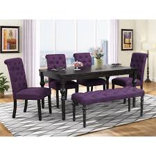 Set of 2 upholstered dining chairs velvet dining room chair tufted accent chair. Purple Dining Table And Chairs Off 73