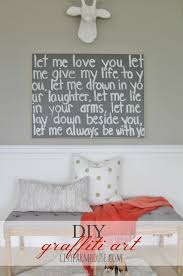 Diy Graffiti Art Using Wedding Song Lyrics A Gift To My Husband City Farmhouse