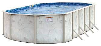It has a rating of 5.0 with 1 reviews. Caspian 20yr Warranty 18ft X 33ft Oval 52 Galv Steel Above Ground Pool With 6 Top Seat And Braces The Pool Spa Billiard Store