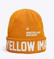 Winter Hat Mockup In Apparel Mockups On Yellow Images Object Mockups