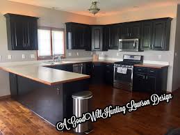lamp black kitchen cabinet makeover