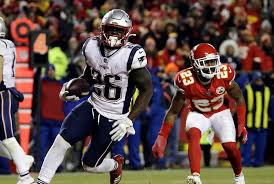 Pngkit selects 43 hd chiefs logo png images for free download. New England Patriots Running Back Sony Michel 26 Runs To The End Zone For A Touchdown During The Second Half Of The Afc Championship Nfl Football Game Against The Kansas City Chiefs