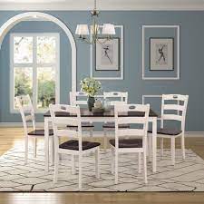 Living room furniture clearance sale. Clearance 7 Piece Dining Table Set Modern Kitchen Table Sets With Dining Chairs For 6 White Heavy Duty Wooden Rectangular Dining Room Table Set For Home Kitc Dining Table Kitchen Table Settings