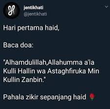 Sebagai contoh dengan mengucapkan, semoga kamu cepat diberi kesembuhan, semoga cepat sembuh, atau semoga lekas sehat dan bisa kembali kumpul bersama. Doa Ketika Pertama Haid