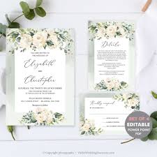 Greenery wedding invitation template printable succulent gold | etsy. Greenery Wedding Invitation Template Emmaline Bride Wedding Blog
