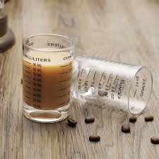 Glass Espresso Ounce Measuring Cup 90ml Double Scale Round Oz Water Cup Thick Bottom Baking Coffee Red Black Transparent Jigger Yard Glass Aliexpress