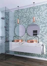 Living room sofas for the comfortable living room. Fall Home Trends Copper Bathroom Tiles And Decor Blue Mosaic Tile Blue Glass Tile Tile Bathroom