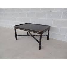 Wellington Hall Black Lacquer Chinoiserie Decorated Faux Bamboo Cocktail Table Image 4 Of 12 Table Coffee Table Faux Bamboo