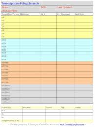 printable medication chart elderly care medication log