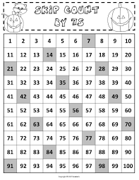 You can scroll this chart sideways on mobile (and on desktop if necessary). 100 Number Charts With Skip Counting Halloween The Alphabet Tree