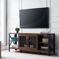 So when shopping for a 55 inch tv stand, you. Okd Tv Stand Industrial Tv Media Console Farmhouse Entertainment Center Wood Tv Cabinet For 65 Inch Tv With Sturdy Side Metal X Frame For Tvs Up To 70 Inch Reclaimed Barnwood Color Pricepulse